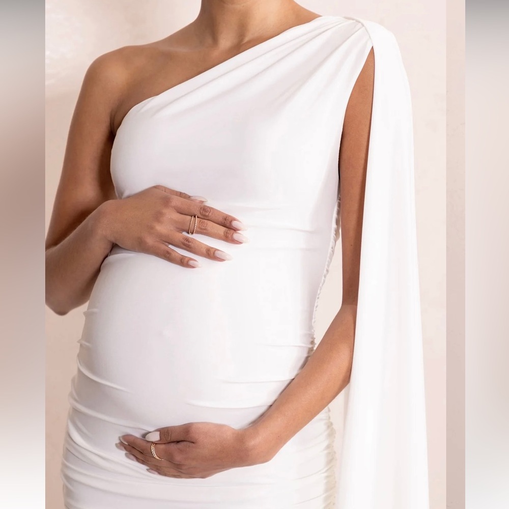 Beautiful white club London maternity dress